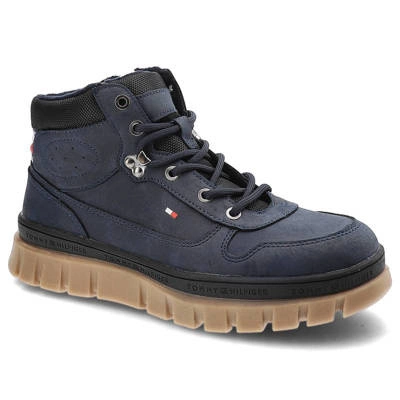 Trapperschuhe TOMMY HILFIGER - T3B5-32517-1441800-Lace-Up Bootie Blue 800